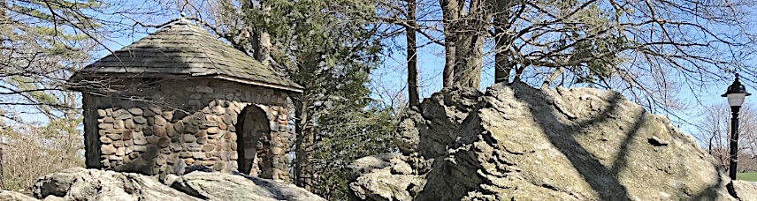 The Stone Pavilion and Boulder.